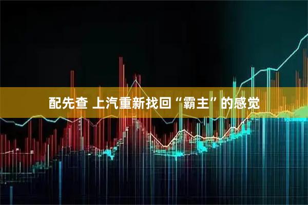 配先查 上汽重新找回“霸主”的感觉