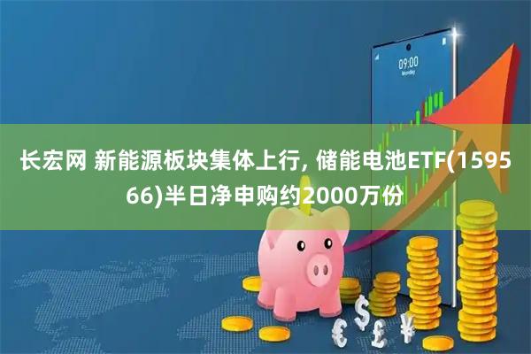 长宏网 新能源板块集体上行, 储能电池ETF(159566)半日净申购约2000万份